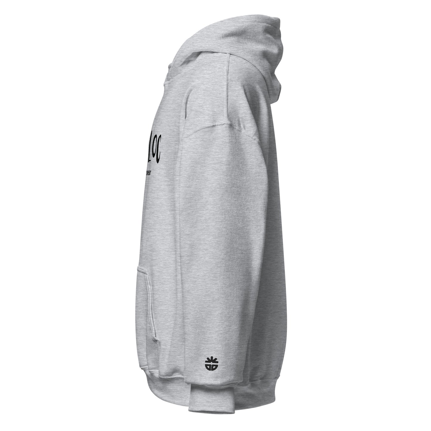 DredLoc Unisex Hoodie Front print and Embroidered Cuffs -  9 colour choices