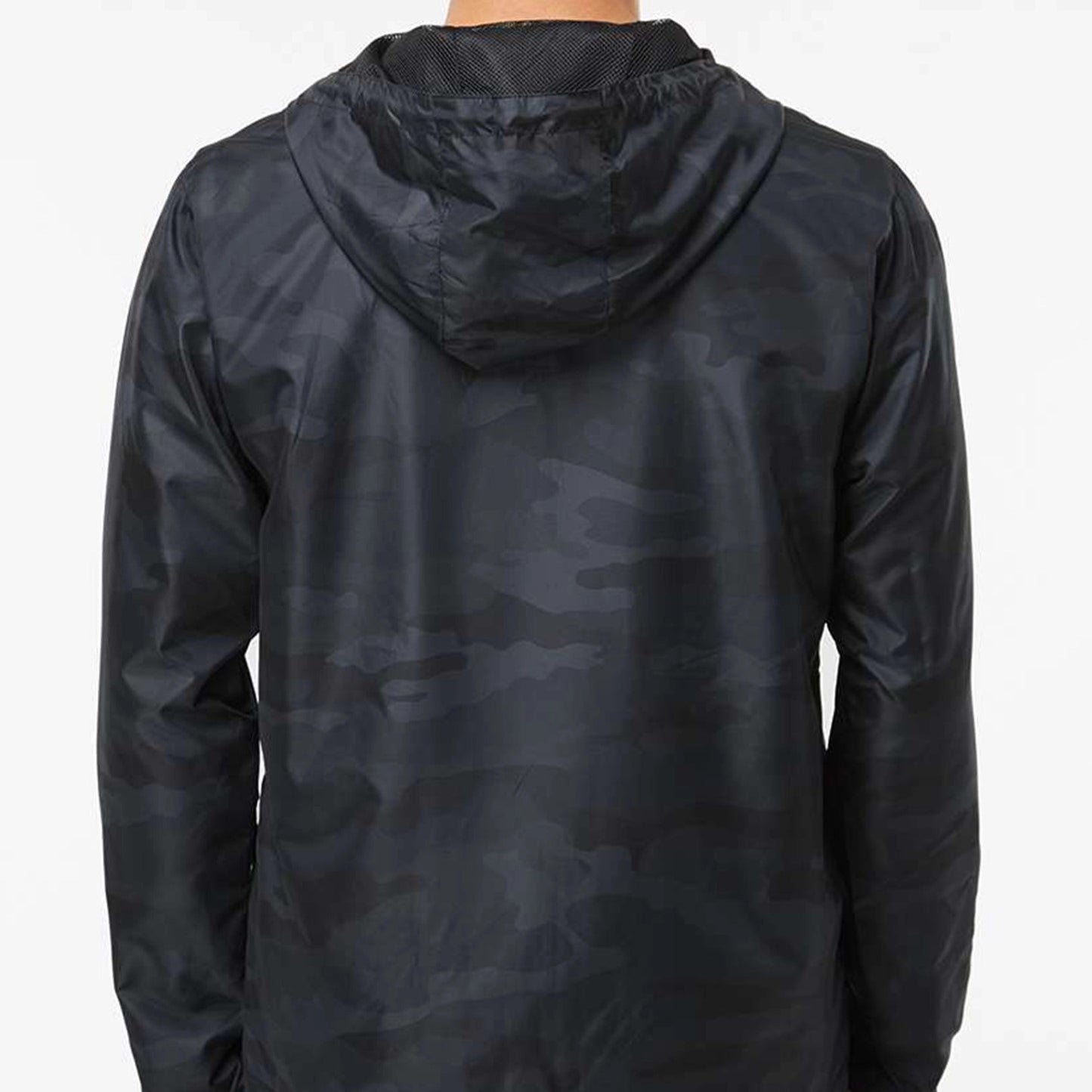 DredLoc Black Camo Water Resistant Windbreaker Printed Logo