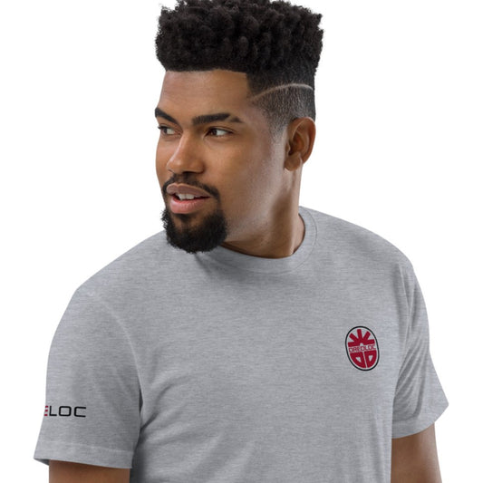 DredLoc Men's Fitted T-Shirt Printed DELOC Design Grey