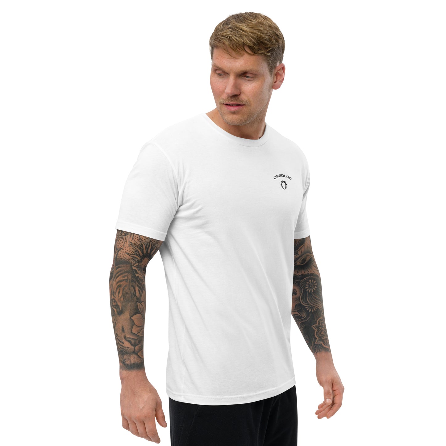 DredLoc Men's Fitted White T-Shirt - Printed Design