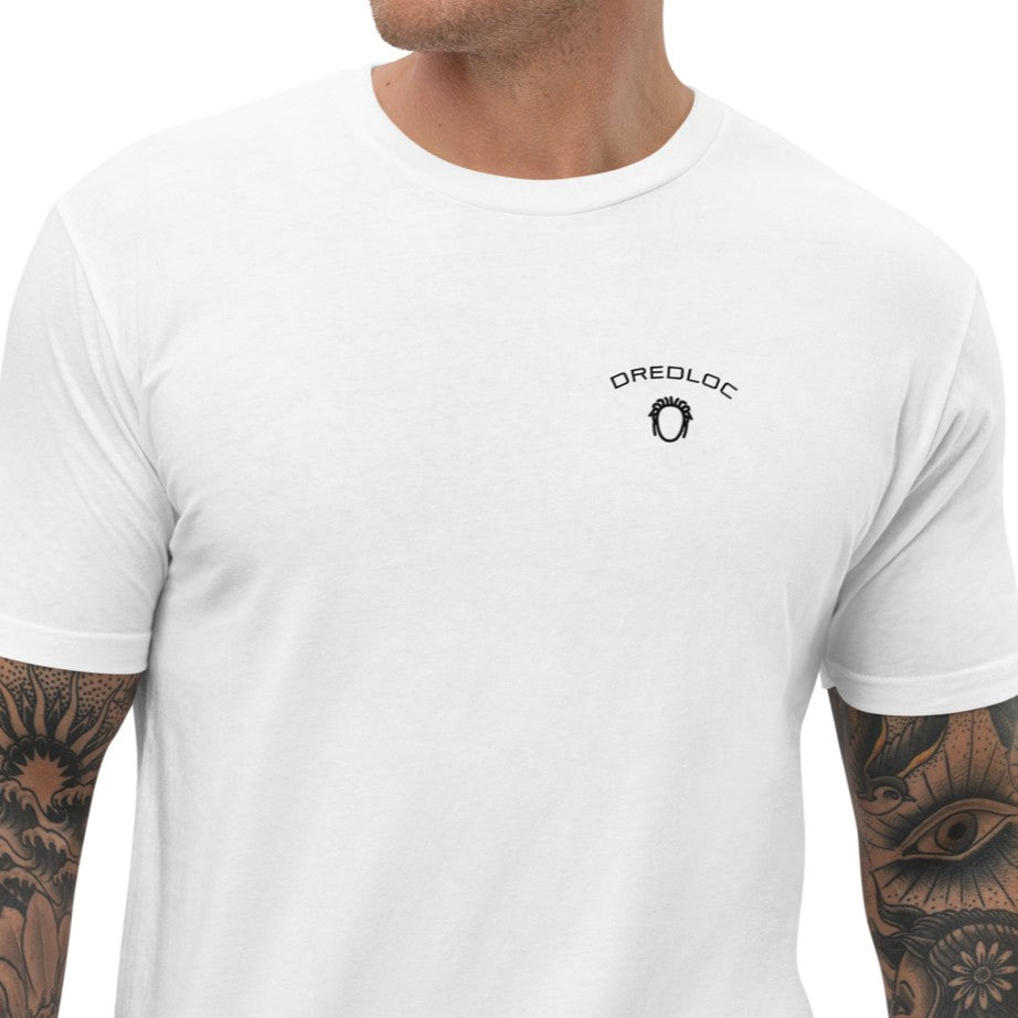 DredLoc Men's Fitted White T-Shirt - Printed Design